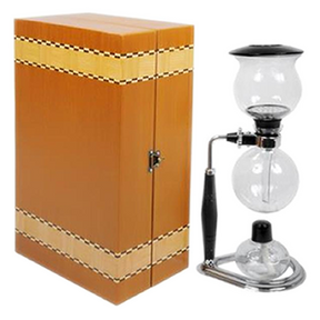 CAFETEIRA GLOBINHO C/ ESTOJO MADEIRA TRABALHADO - UNID.