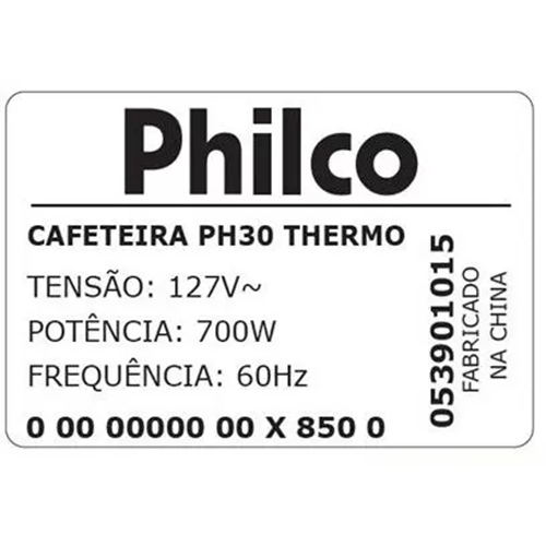 CAFETEIRA  PHILCO THERMO PH-30 - 110V