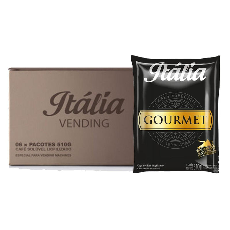 KIT CAFÉ SOLÚVEL LIOFILIZADO ITÁLIA GOURMET 510G CX (6 UNID.) - Cafeshop