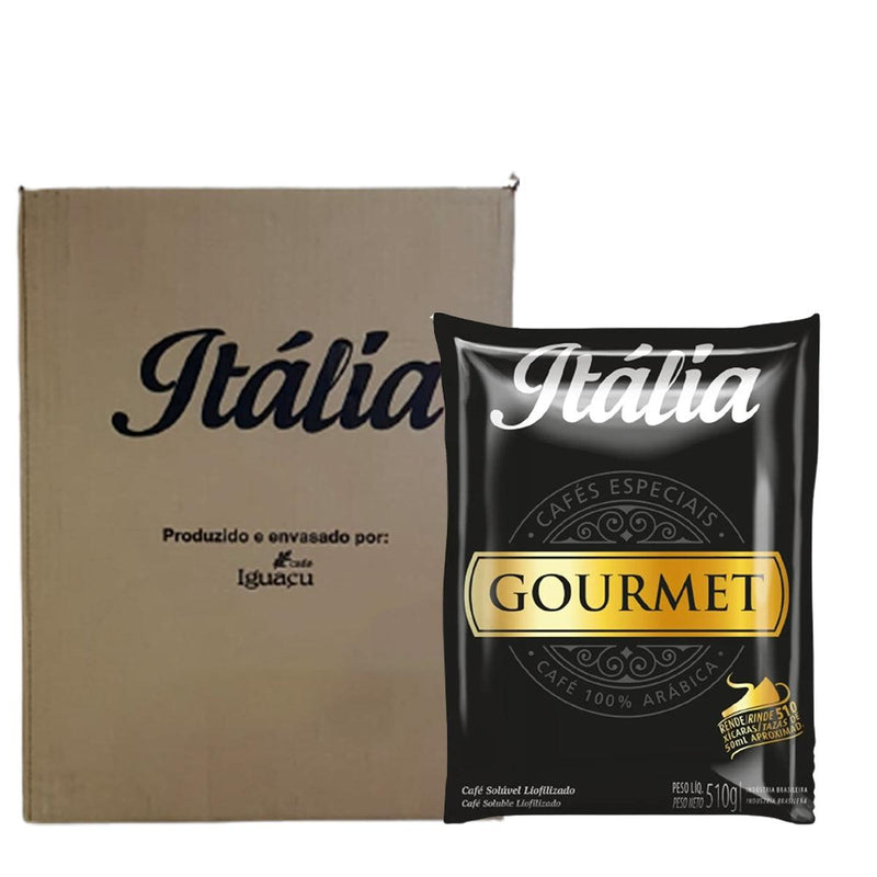 KIT CAFÉ SOLÚVEL LIOFILIZADO ITÁLIA GOURMET 510G CX (6 UNID.) - Cafeshop