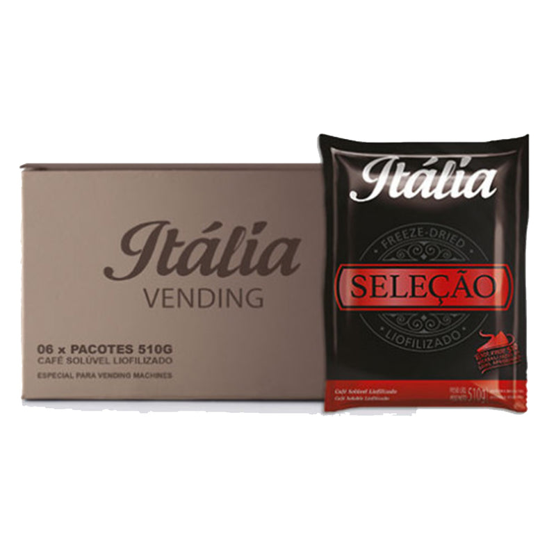 KIT CAFÉ SOLÚVEL LIOFILIZADO ITÁLIA SELEÇÃO 510G CX (6 UNID.)