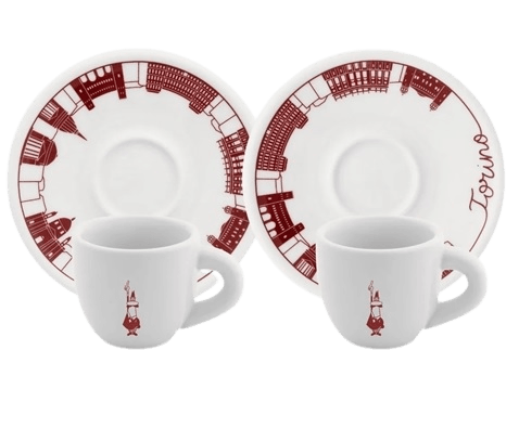 CJ 02 XÍCARAS C/PIRES PORCELANA ESPRESSO BIALETTI 80ML - Cafeshop