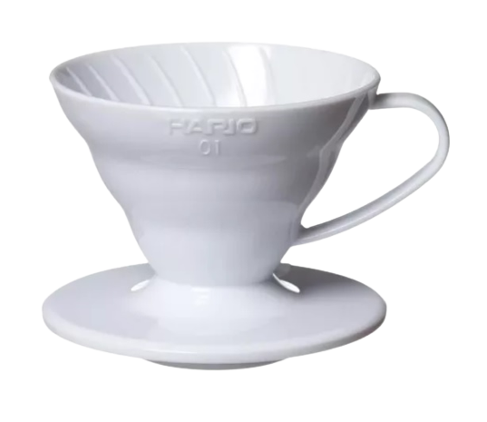 DRIPPER P/ FILTRO DE CAFE HARIO V60-01 BRANCO