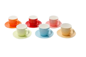 CJ 6 XICARAS CAFE PORCELANA C/PIRES BON GOURMET WINTER 90ml