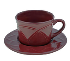 CJ 04 XICARA DE PORCELANA CAFE C/ PIRES IRIS VERBENA - 80ML