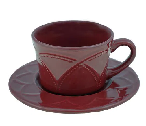 CJ 04 XICARA DE PORCELANA CAFE C/ PIRES IRIS VERBENA - 80ML