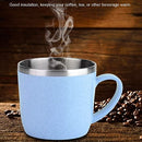 CANECA TÉRMICA AZUL INOX + PALHA TRIGO 220ML