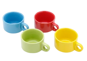 CJ 4 XÍCARAS DE PORCELANA CAFÉ/CHÁ BON GOURMET-200ML