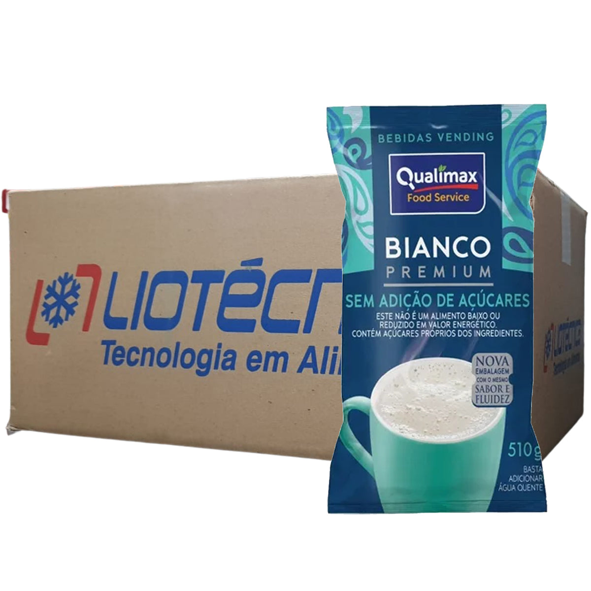 Kit 20 Leite Qualimax 0% Açúcar 510g - Cx 20x510g