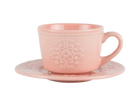 CJ 04 XICARA DE PORCELANA CAFE C/ PIRES TILES BLUSH - 80ML