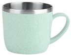 CANECA TÉRMICA VERDE INOX + PALHA TRIGO 220ML